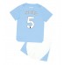 Manchester City John Stones #5 Replika Babykläder Hemma matchkläder barn 2023-24 Korta ärmar (+ Korta byxor)